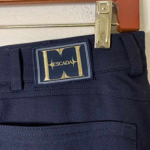 Escada Star Gold Star Embellished Black Trouser Pant 8 - Picture 5 of 8